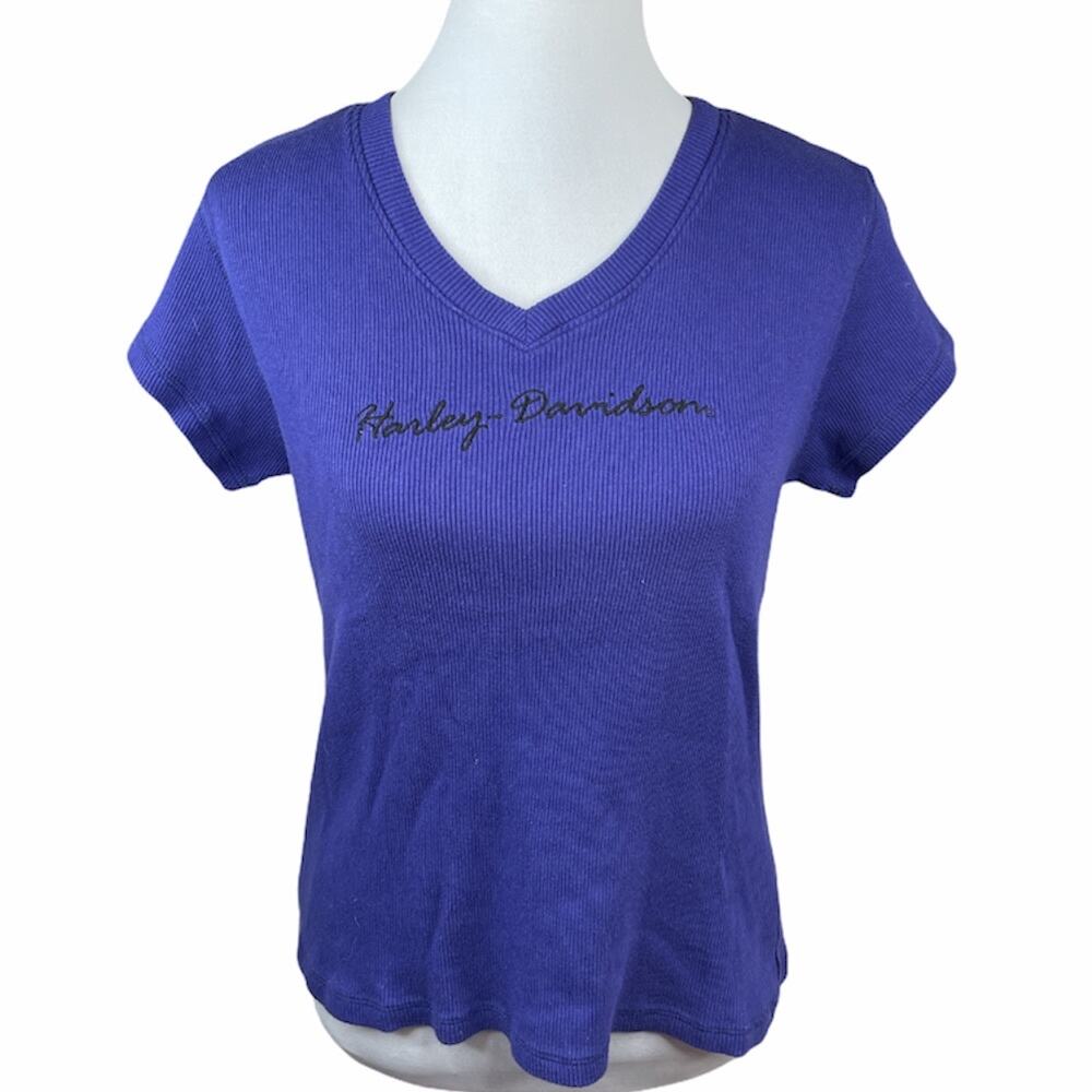 Harley Davidson Short Sleeve Shirt Purple Size XLarge